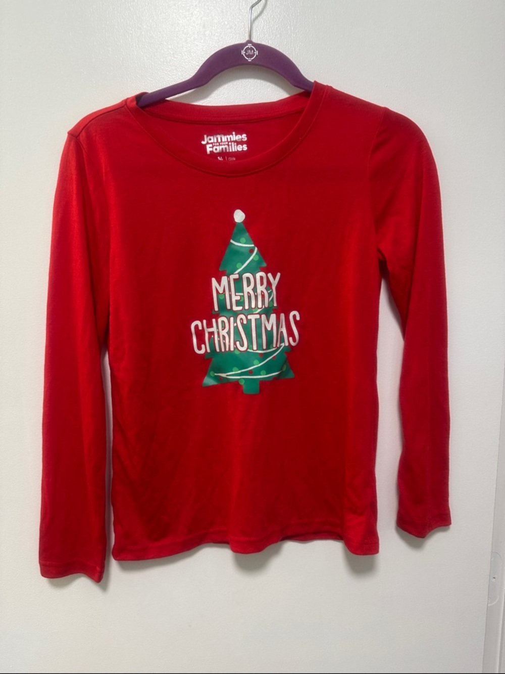 Girls Christmas pajama long sleeve top
Size 14
